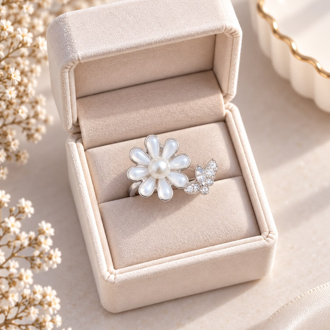 Ivory Glow Ring-06 (Silver)