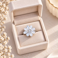 Ivory Glow Ring-07 (Silver)