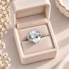 Ivory Glow Ring-08 (Silver)