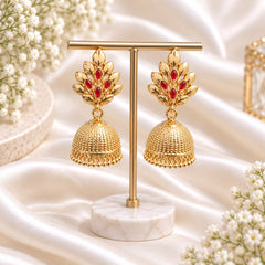Zircon Jhumki-113 (Maroon)