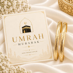 Umrah Mubarak Gift Bangles-01 (Golden)
