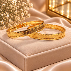 Gold Plated Kara Pair-58