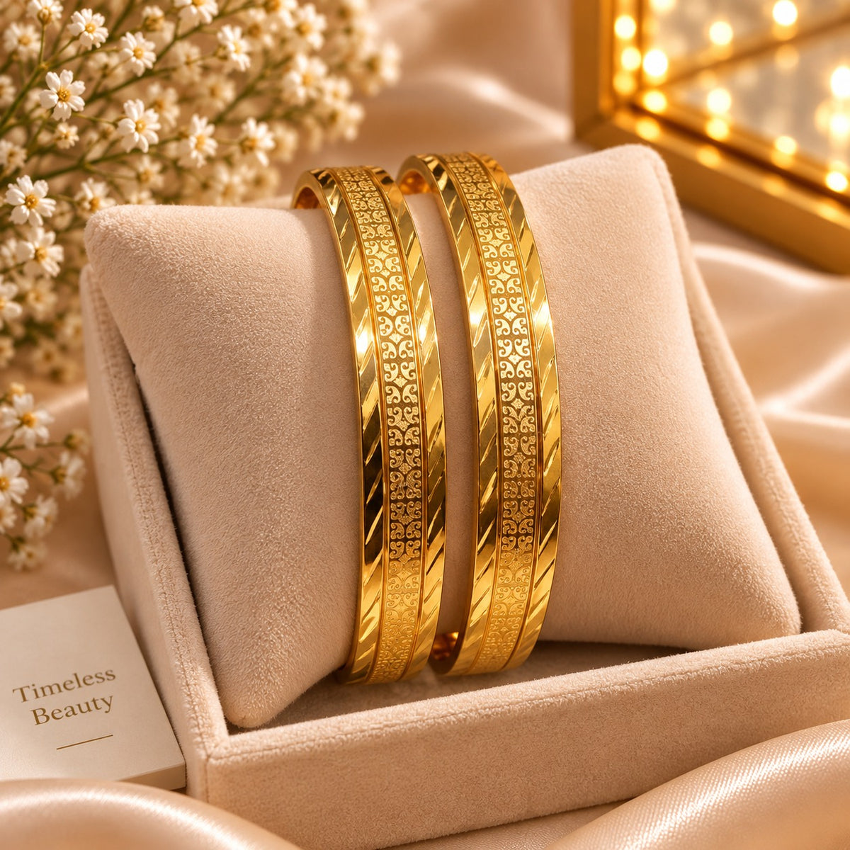 Gold Plated Kara Pair-58