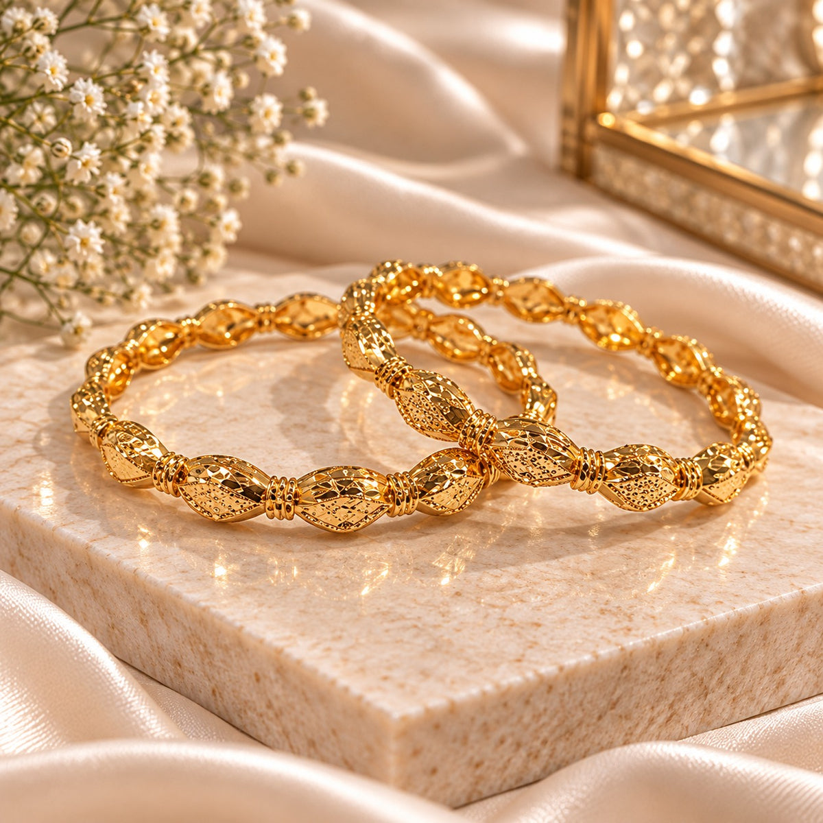 Gold Plated Kara Pair-63