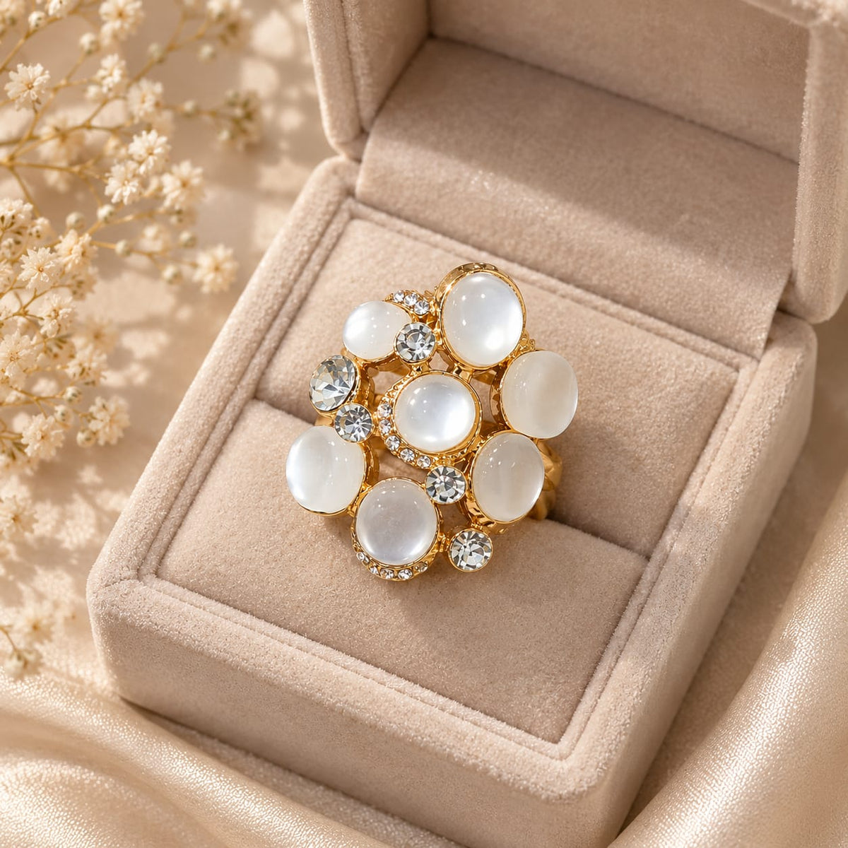 Baroque Pearl Ring-09 (Golden)