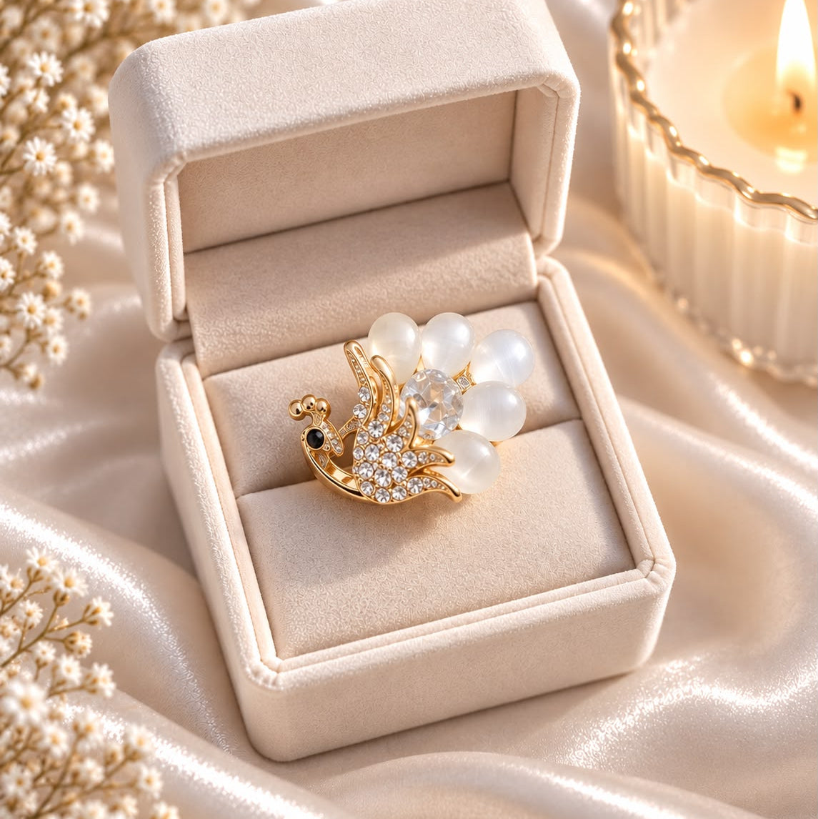 Ivory Glow Ring-03 (Golden)