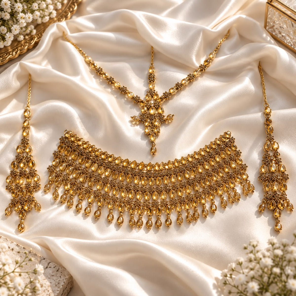 Kundan Necklace-53 (Golden)