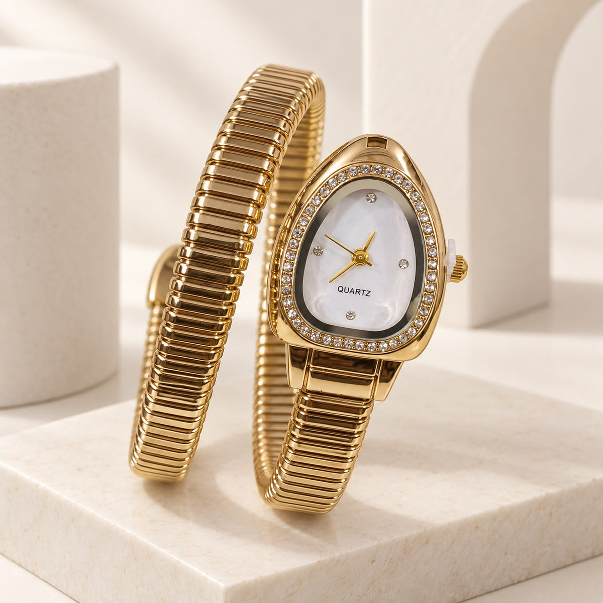Snake Wrap Watch-02 (White)