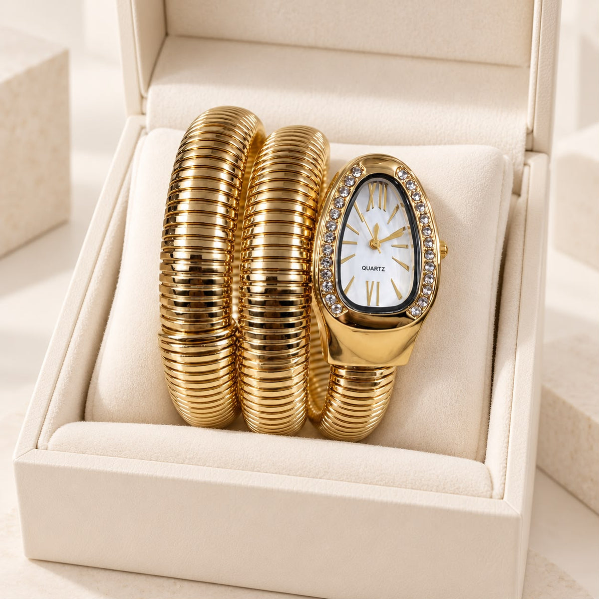 Snake Wrap Watch-03 (White)