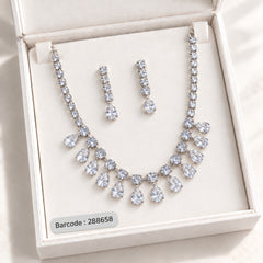Zircon Necklace-68 (Silver)