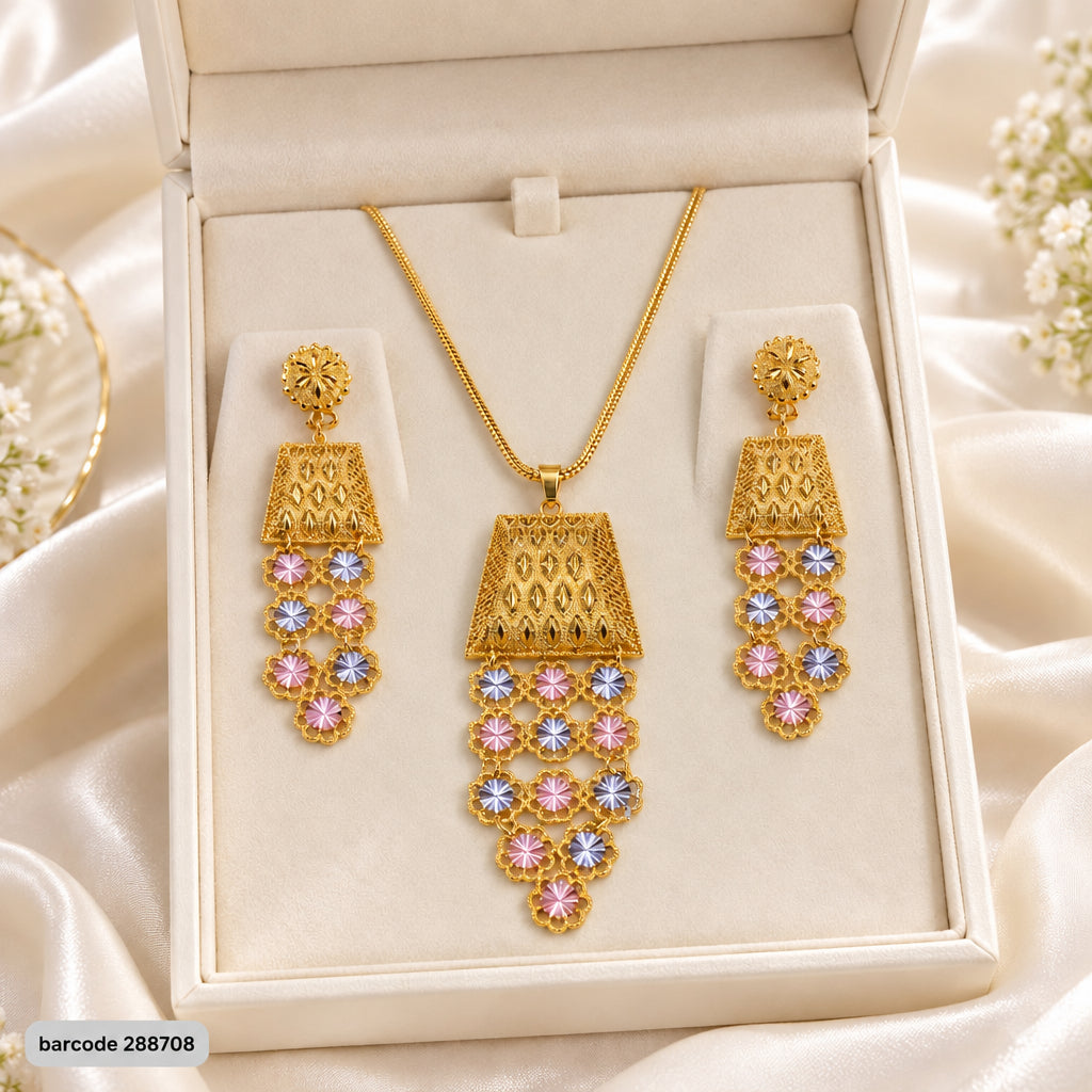 Gold Plated Madrasi Set -42 (Rhodium)