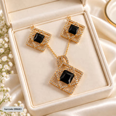 Zircon Locket Set-199 (Black)