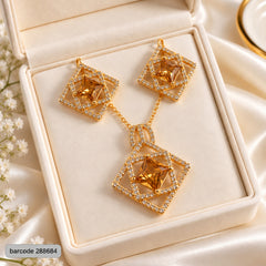 Zircon Locket Set-199 (Golden)