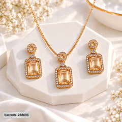 Zircon Locket Set-200 (Golden)