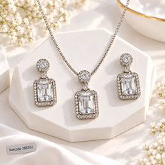Zircon Locket Set-200 (Silver)