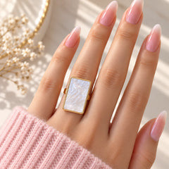 Elegant Statement Ring-04 (White)
