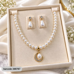 Pearl Necklace Set -20 (Golden)