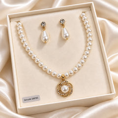 Pearl Necklace Set -19 (Golden)