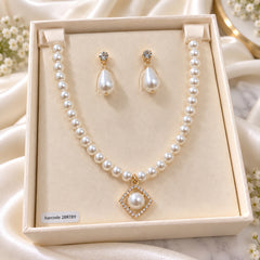 Pearl Necklace Set -21 (Golden)
