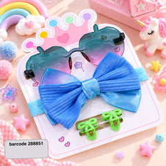 Cute Hair Accessories & Sunglesses (Blue)