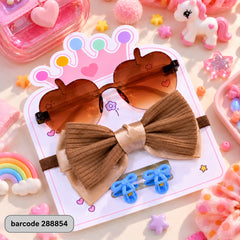Cute Hair Accessories & Sunglesses (Brown)