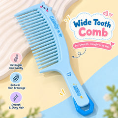Wide Tooth Hair comb (Blue)