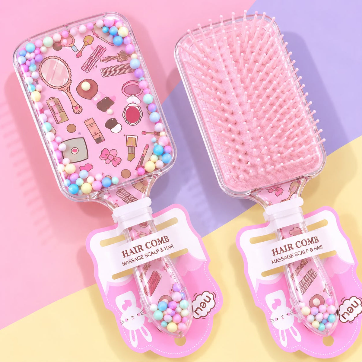 Kids Confetti Hair Brush (Pink)