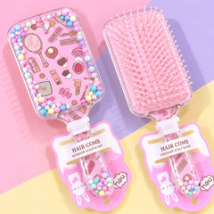 Kids Confetti Hair Brush (Pink)