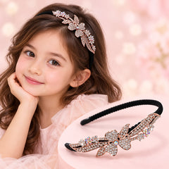 Kids Rhinestone Hairband-04 (Golden)