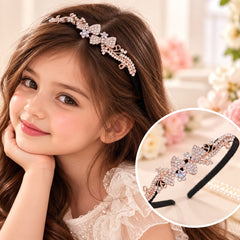 Kids Rhinestone Hairband-03 (Golden)