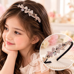 Kids Rhinestone Hairband-03 (Golden)