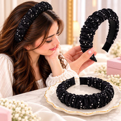 Ruffle Fancy Headband-01 (Black)