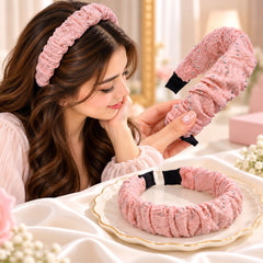 Ruffle Fancy Headband-01 (Pink)