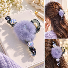 Fancy Furry Claw Clip (Purple)