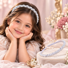 Pearl Beaded Kids Hairband (White)