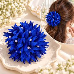 Floral Pearl Hair Catcher (Blue)