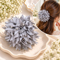 Floral Pearl Hair Catcher (Gray)