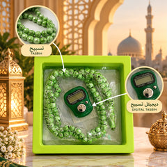 2 in 1 Tasbih Set (Green)