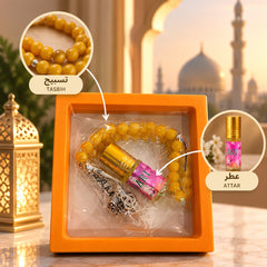Tasbih with Attar Set (Orange)