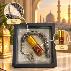 Tasbih with Attar Set (Black)