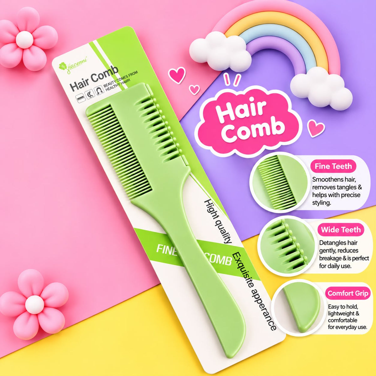 Hair Trimming Comb (Green)