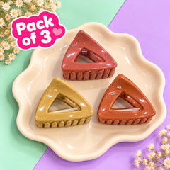 Minimalist Claw Clip-03 (Pack of 3 Neutral Colors)
