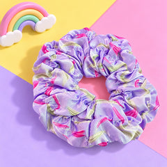 Floral Silk Scrunchie-02 (Purple)