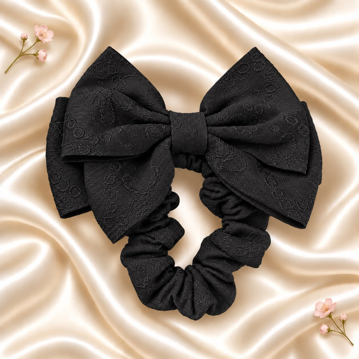 Bow Scrunchie-02 (Black)