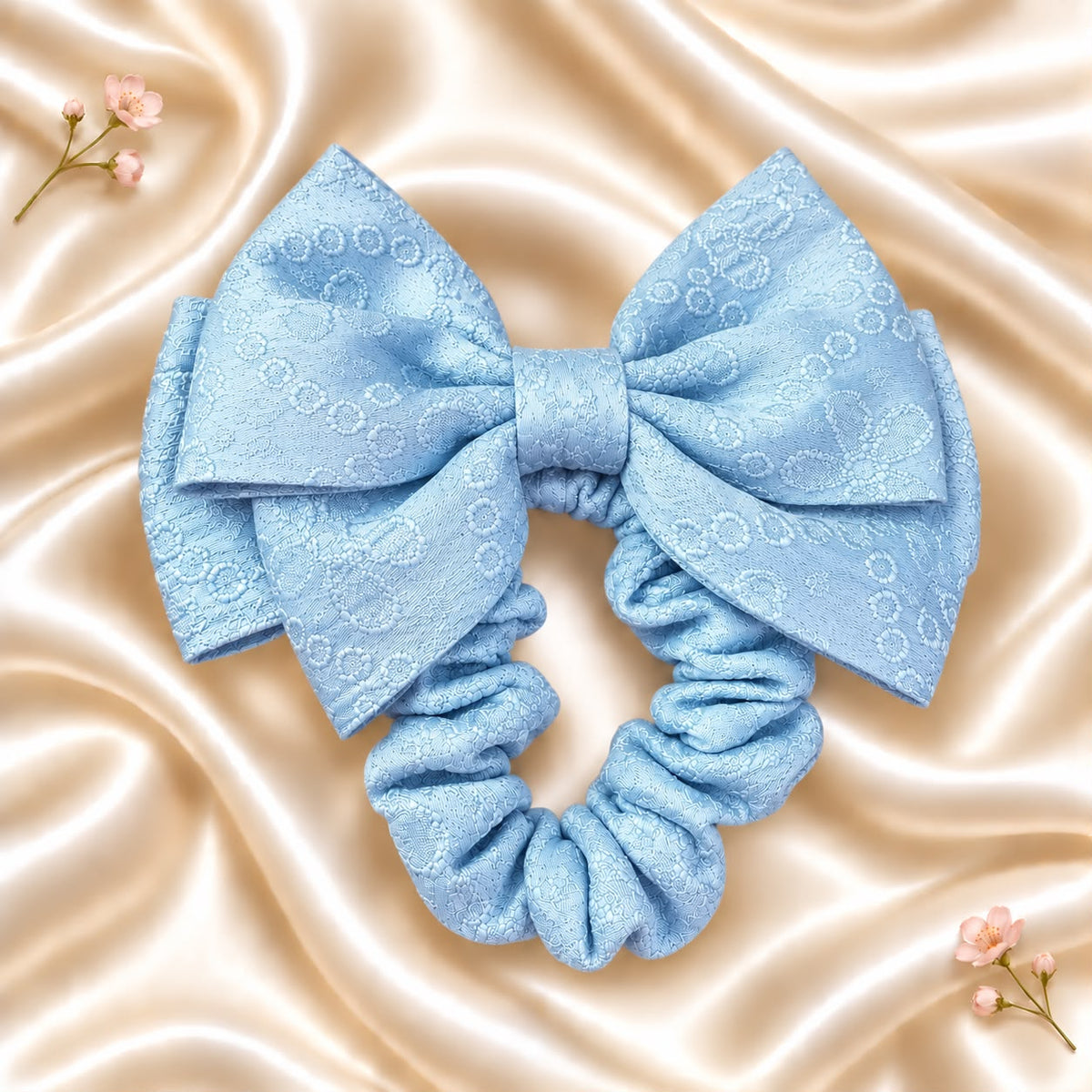Bow Scrunchie-02 (Blue)