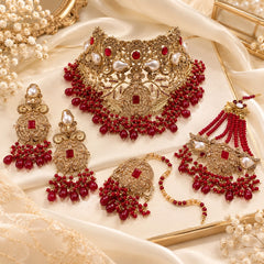 Bridal Jewellery complete Set-26 (Maroon)