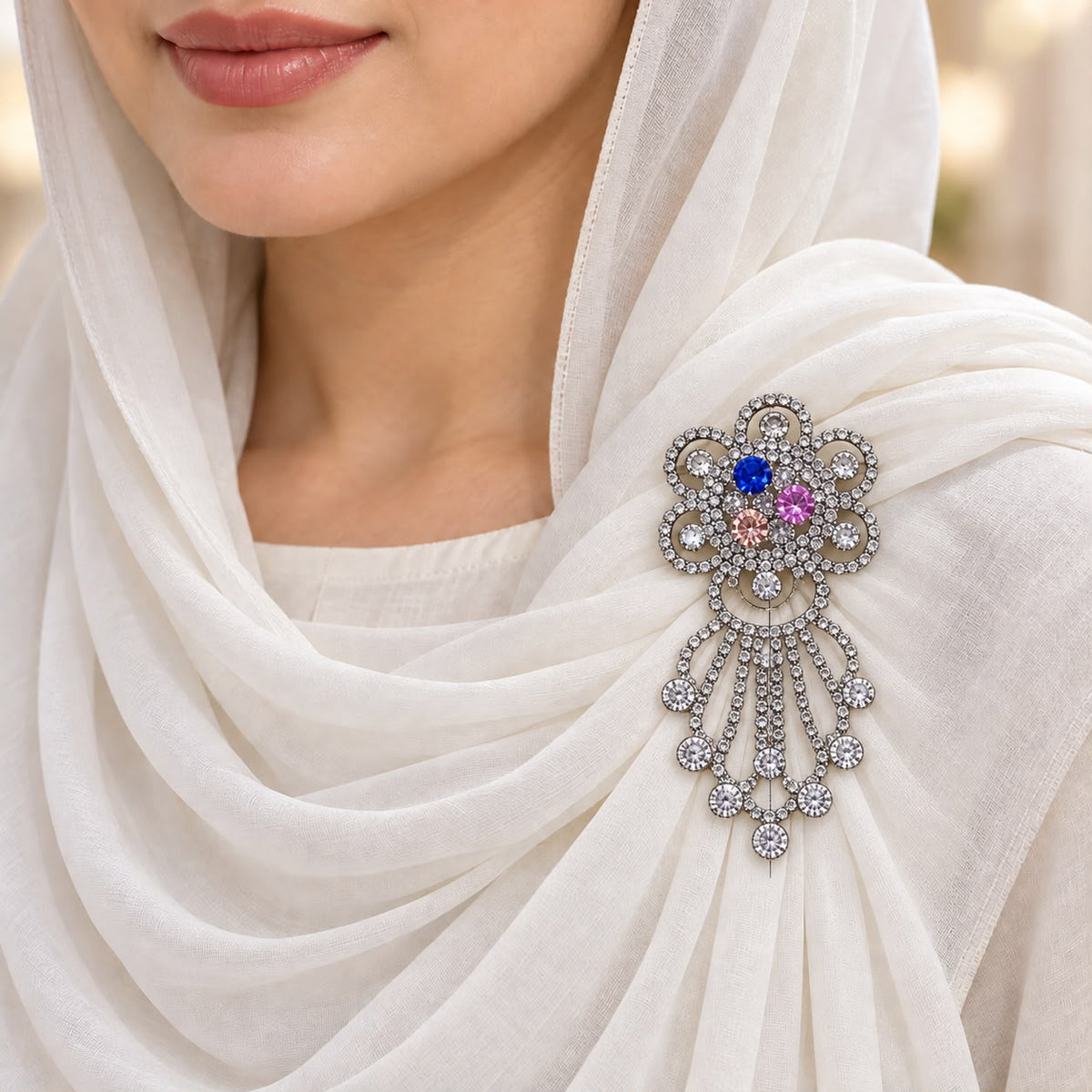 Rhinestone Brooch (Multi)