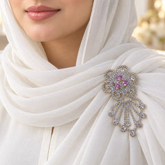 Rhinestone Brooch (Pink)