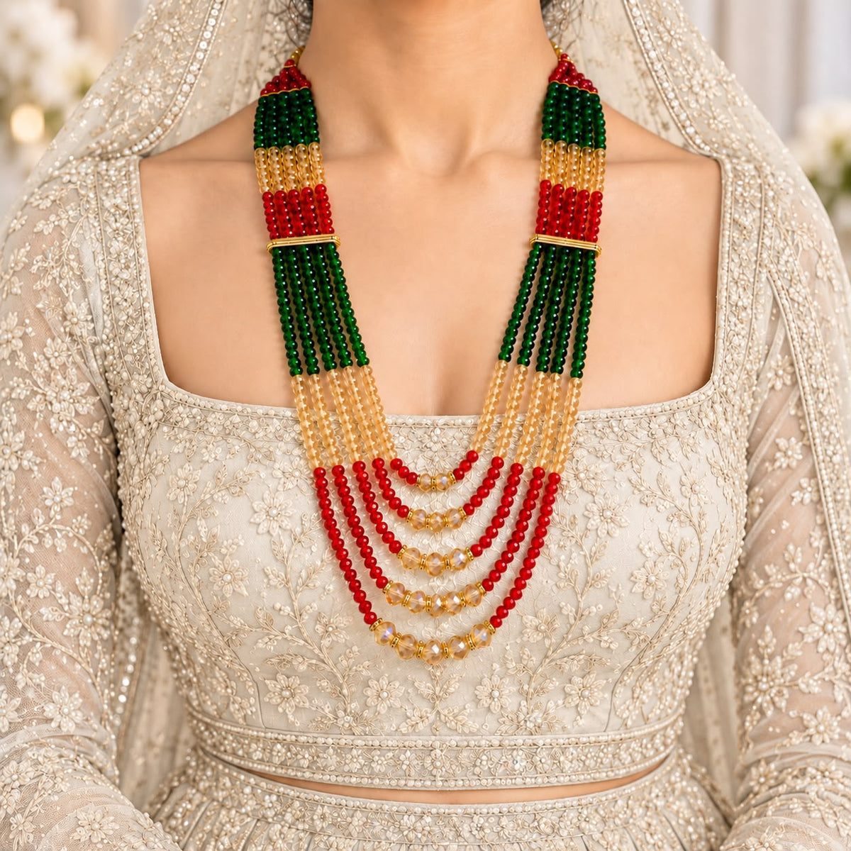Layer Beaded Mala-01 (Multi)