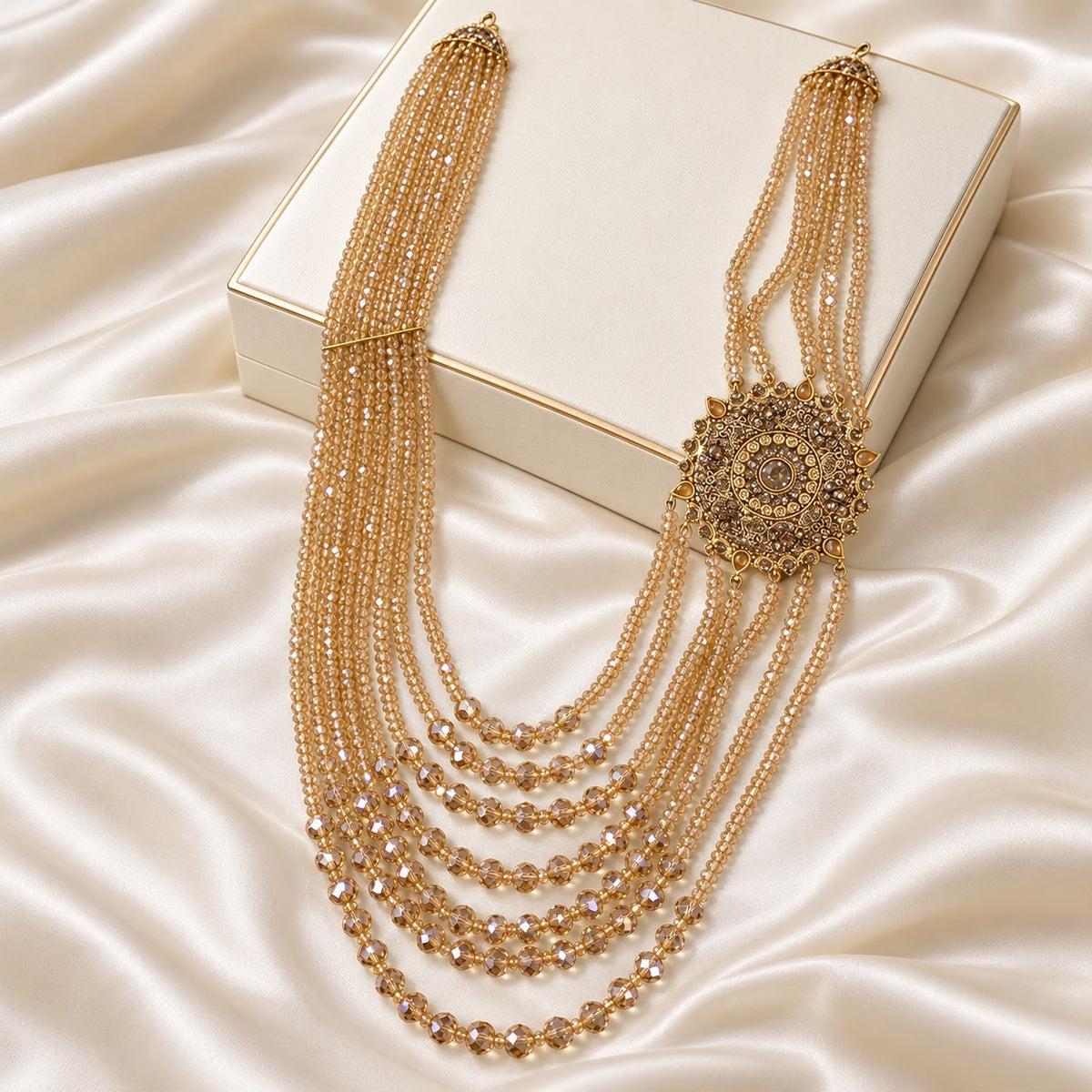 Layer Beaded Mala-08 (Golden)